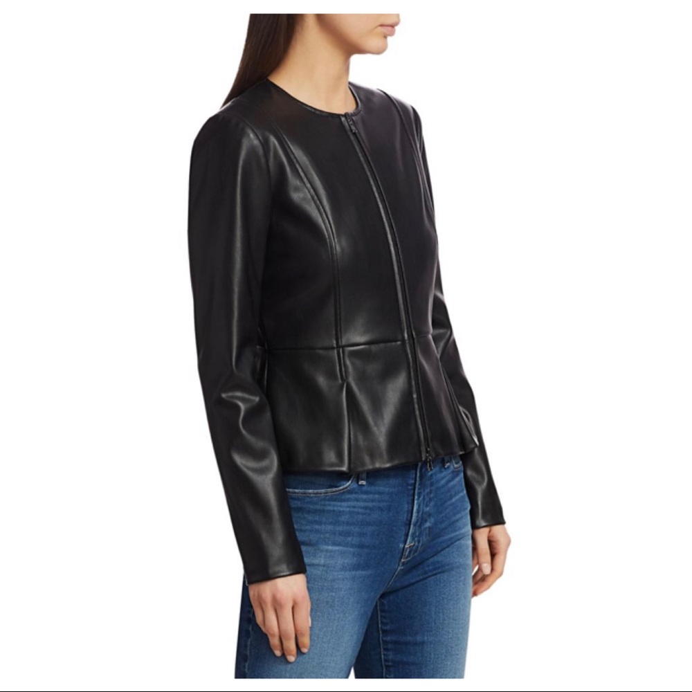 🥂SOLD🥂 BAILEY 44 Avery Vegan Leather Peplum Jacket NWT - Picture 5 of 16